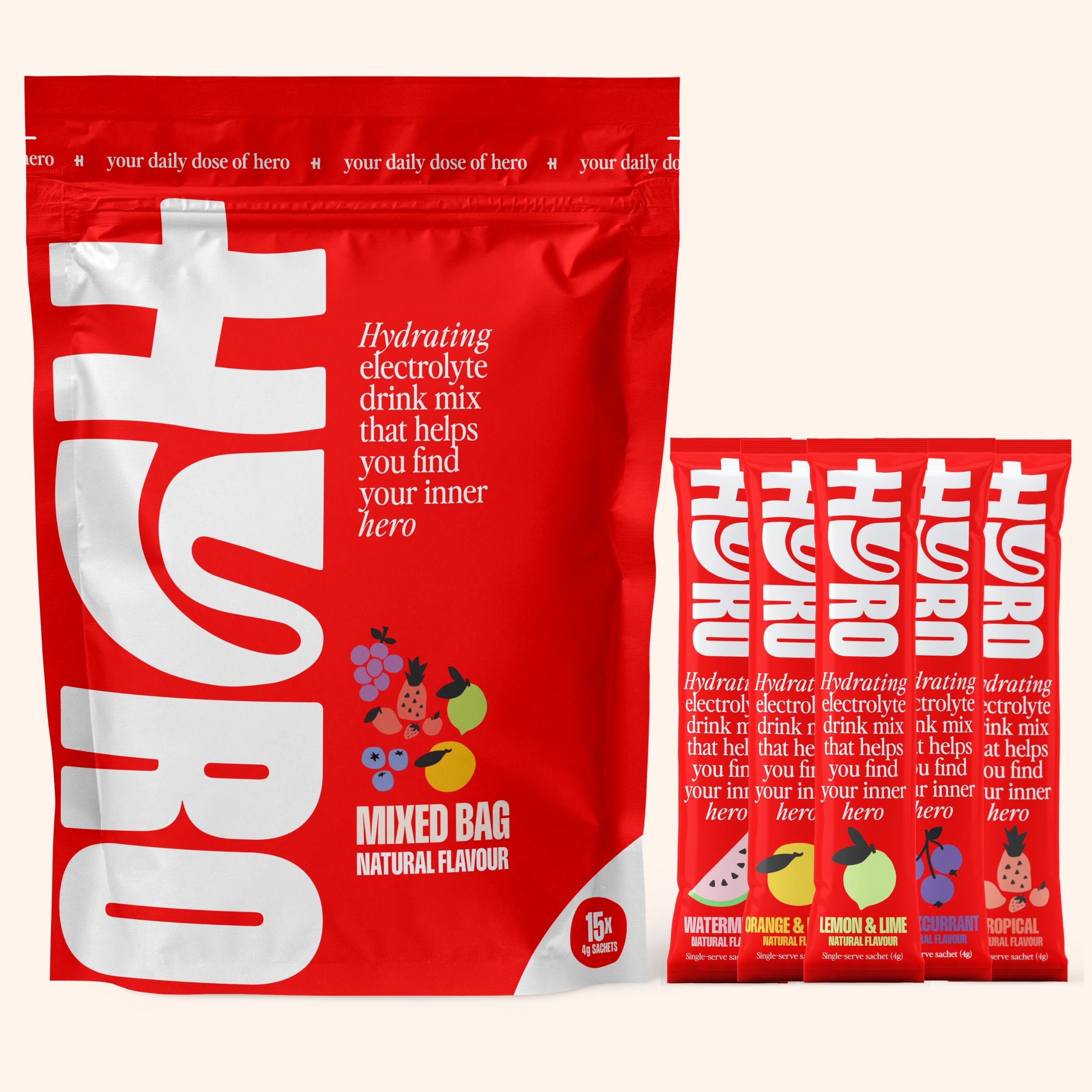 Hyro Variety Pack pouch and sachet